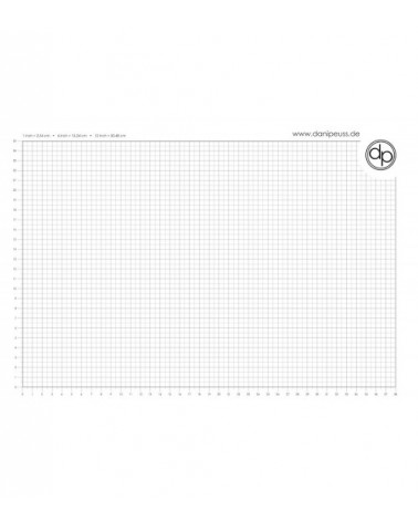 dp Schreib-/Stempelunterlage - A3 Block (50 Blatt) - cm Grid