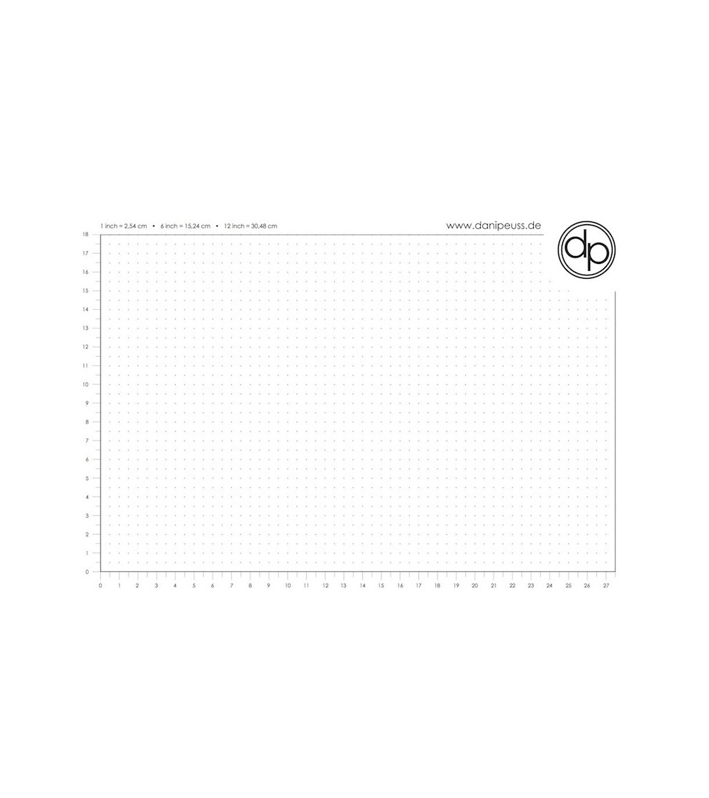 dp Schreib-/Stempelunterlage - A4 Block (50 Blatt) - Dot Grid