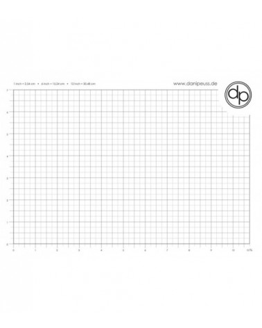 dp Schreib-/Stempelunterlage - A4 Block (50 Blatt) - inch Grid