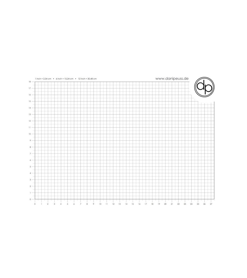dp Schreib-/Stempelunterlage - A4 Block (50 Blatt) - cm Grid