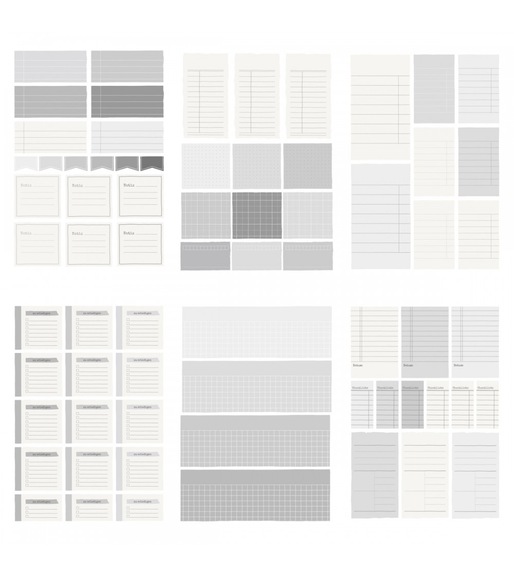 Printables Journaling MEGA PACK - Neutral grau