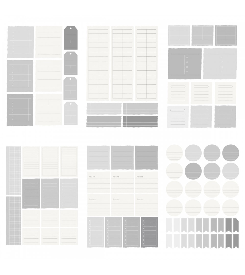 Printables Journaling MEGA PACK - Neutral grau