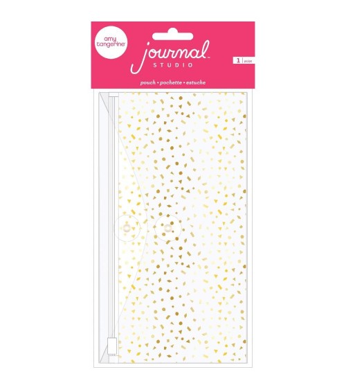 Journal Studio - AC Amy Tangerine Pouch Gold Confetti