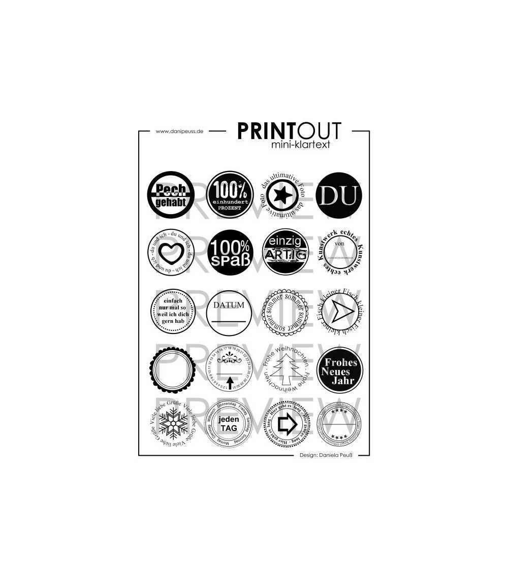 PRINTABLE mini-klartext