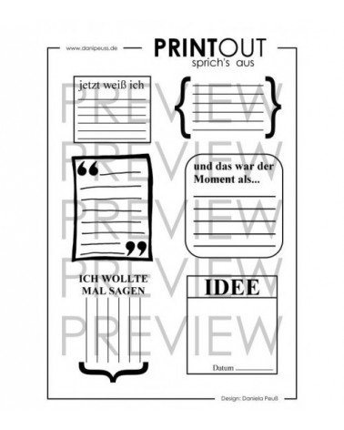PRINTOUT sprich's aus