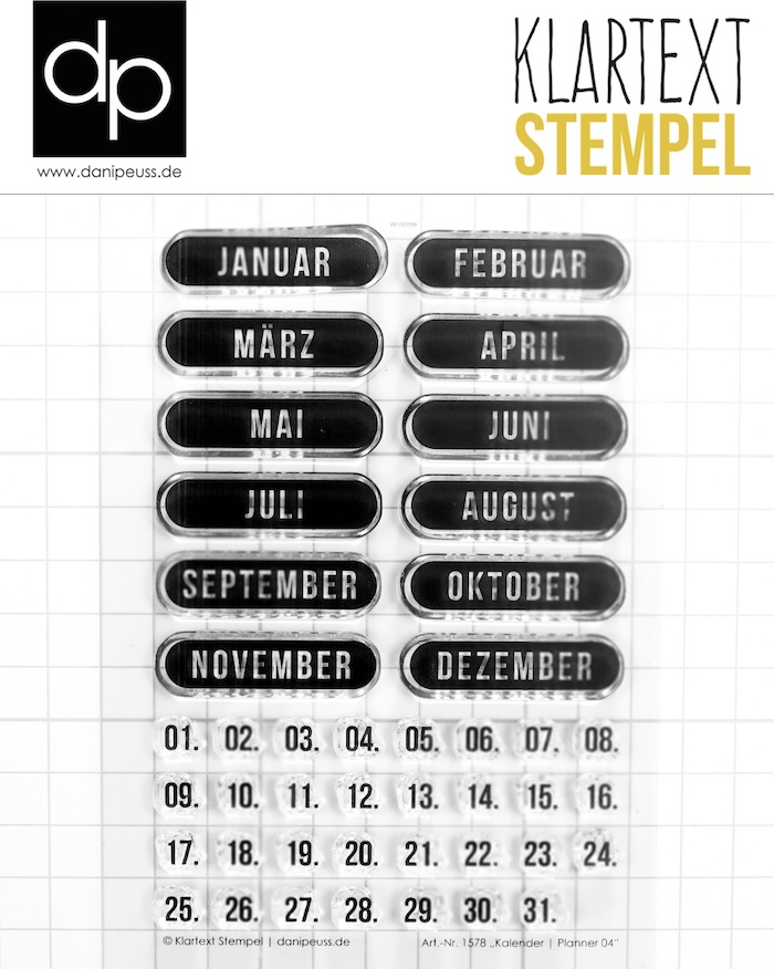 neue Klartext Stempel für Kalender & Planner